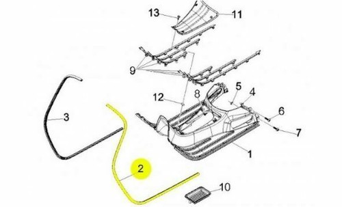 Left beading piaggio legshield - piaggio,