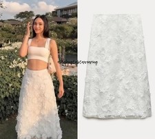 ZARA High Waist Long White