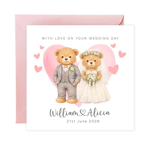 Personalised wedding card for - card,