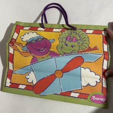 VTG 2000 Barney & Baby Bop Plane Boat Gift Bag American Greetings Forgot Me Not