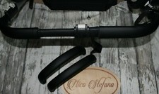 Bugaboo Donkey 2 custom faux leather handle and 2x bumper bar covers black