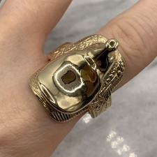 Saddle Ring 9ct 375 Yellow Gold - Size Z