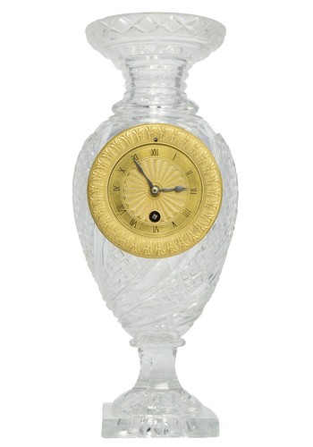 Vase crystal fireplace clock - crystal,