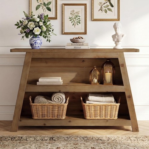 Solid wood console table - wood,
