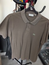 Brown green Lacoste polo shirt