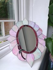 Vintage Iridescent Pink Oval