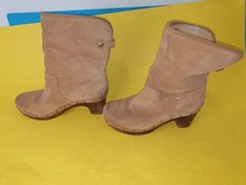 UGG® AUSTRALIA LYNNEA CHESTNUT SHEEPSKIN CLOG BOOTS UK 6.5 EUR 39 USA 8 