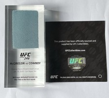 UFC 246 McGregor Vs Cowboy Event Used Canvas In Acrylic With COA Great Condition