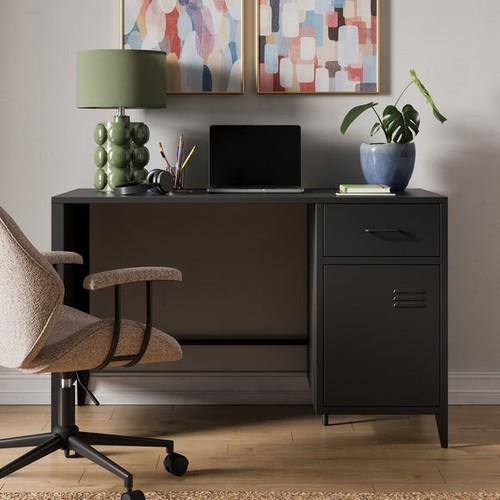 Dunelm helga metal desk black - metal,