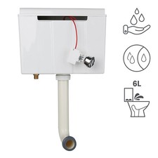 Flomasta Concealed Cistern White Concealed Bottom inlet Water-saving Cistern