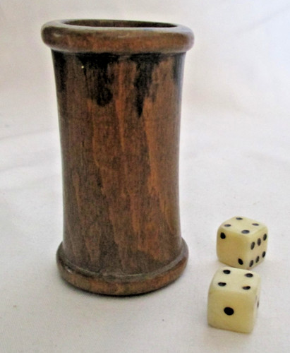 Treen dice shaker wooden - treen, 'dice