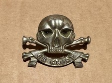 WW2 17th/21st Lancers Beret Cap Badge On Lugs RARE