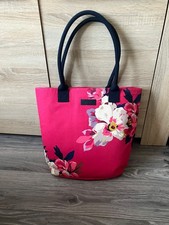 Joules Pink Floral Canvas Tote