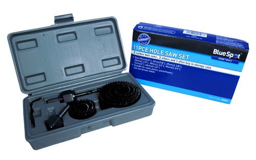 Bluespot 11pc hole saw set - bluespot,
