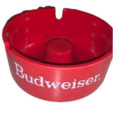 Vintage Budweiser Beer Ashtray Red Brookpark