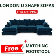 London U Shape Sofa – Navy