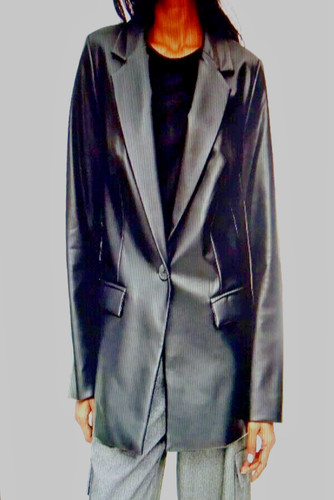 Black longer length blazer - longer,
