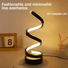 USB LED Novelty Spiral Shape Table Lamp Light Night Study Bedroom living Room