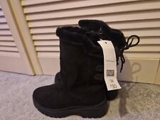 size 6 ladies faux suede black boots Tesco