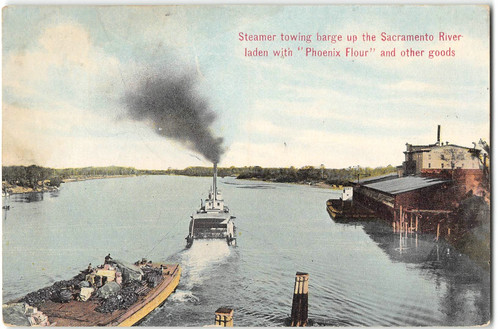 Freight steamer barge - freight,