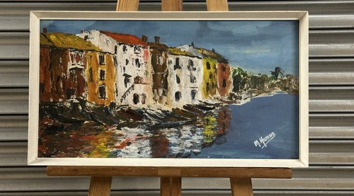 Coastal harbour painting m - coastal,