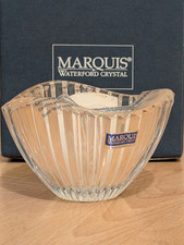 Marquis Waterford Crystal Glass Bowl Candle Holder And Candle