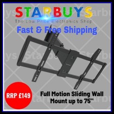 Heavy-Duty TV Wall Mount Bracket for 37"-75" Flat Screens - Sleek Black Finish