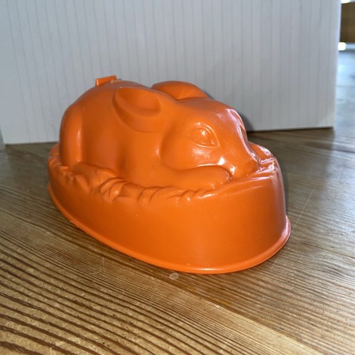 Vintage orange rabbit plastic - vintage,