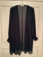 Jacques Vert Size 22 Navy Blue Chiffon Light Jacket/Cover Up Wedding/Occasion