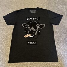 Macbeth Tom DeLonge Blink-182 Vegan T-Shirt Men's Size L Grey Rare Band Tee