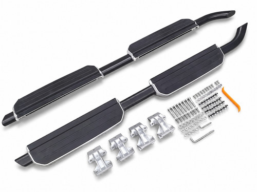 Black side steps - black,