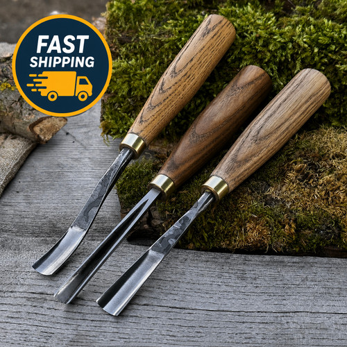 Piece wood carving chisel - 3-piece,