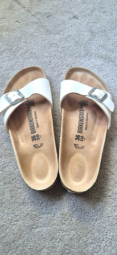Birkenstock womens white slip - white,