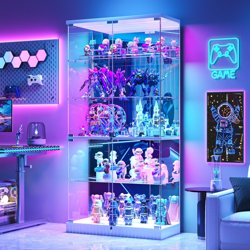 Glass display cabinet with rgb - cabinet,