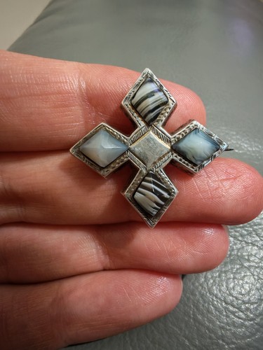 Antique silver scottish agate - silver,