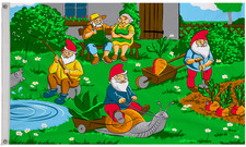 Garden Gnome Polyester 5'x3'