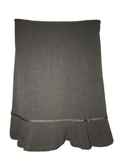 Girl’s grey school skirt with ribbon trim & decorative bow embellishment. 8-9yrs