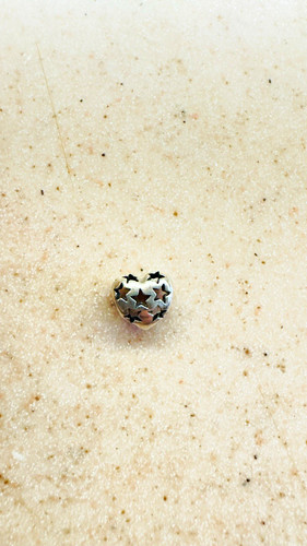 Silver tone round bead - tone,