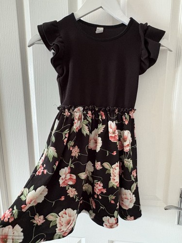 Girls black floral - floral, summer