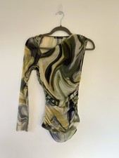 Zara Green Marble Print Tulle