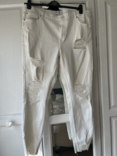 Primark Women's White Ripped