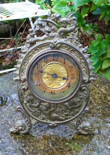 Rare antique cast bronzed - antique,