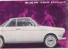 BMW 700 Saloon & Coupe 1959-60 Original UK Foldout Sales Brochure Pub No W181e