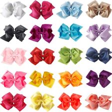 6 INCH Large  hair bow girls clips school UK