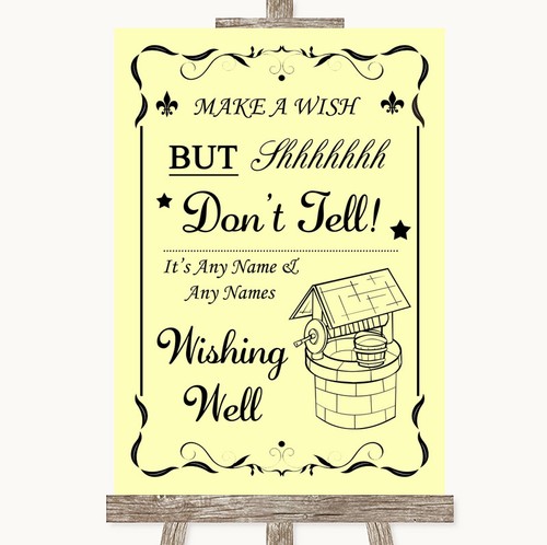 Yellow wishing well message - wishing,