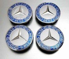 4x Blue Mercedes Benz Alloy