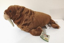 Wild Republic Cuddlekins Brown Realistic Walrus Plush Soft Toy Marine Mammal