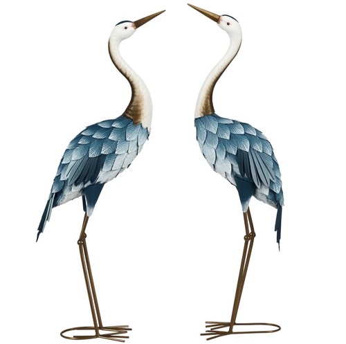 2pcs crane garden statue - 2pcs,