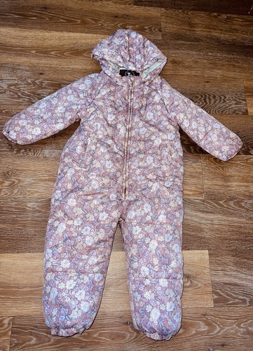 Girls pink floral padded - pink,