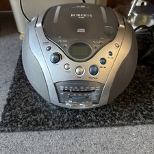 Roberts CD9959 Swallow 3 Band Stereo Radio CD Player - Grey, Silver